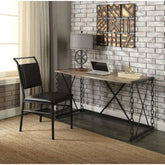 Jodie Rustic Oak & Antique Black Desk Model 92248 By ACME Furniture